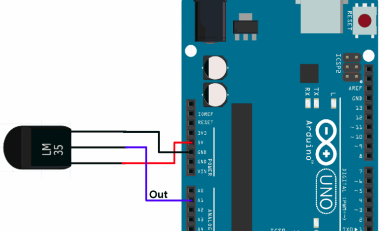 راه‌اندازی سنسور دما LM32 با میکروکنترلر آردوینو